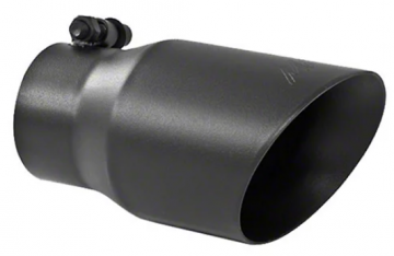 MBRP 4" Tip Dual Wall Angled 2.5" Inlet 7.75" Length Bolt-On Black